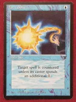 Magic The Gathering LEGENDS FORCE SPIKE blue card MTG - Image 1