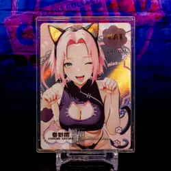 Sakura Haruno Waifu Trading Card CAT-02 Premium Holo Foil Anime ACG Femme Naruto - Image 1