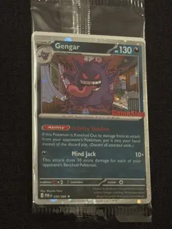 Pokemon Gengar Promo Holo Card GameStop Exclusive w/ DOUBLE SWIRL 🌀🌀 - Image 1