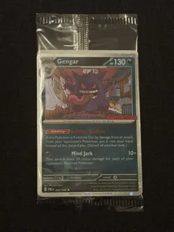 Pokemon Gengar Promo Holo Card GameStop Exclusive w/ DOUBLE SWIRL 🌀🌀 - Image 3