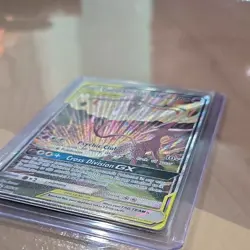 Espeon & Deoxys GX SM240 Black Star Promo FULL ART HOLO NM/M Pokemon Card - Image 4