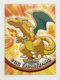 Charizard 1999 Topps #06 Pokemon Card Blue Logo TV Animation Non Holo NM - Image 1