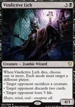 1x Vindictive Lich NM-Mint, English Commander 2017 MTG Magic - Image 1