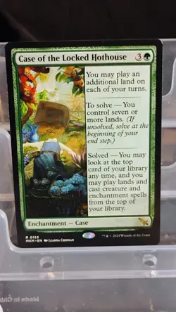 Magic: The Gathering Case of the Locked Hothouse Rare Green Enchantment Regular - Image 1
