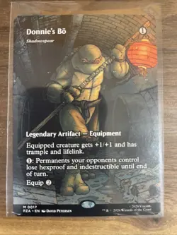 MTG Teenage Mutant Nija Turtles Donnie's Bo Mythic Full Art Regular M 0017 - Image 1