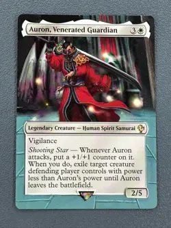 Auron, Venerated Guardian MTG Final Fantasy Commander Hand Painted Altered Art v - Image 1