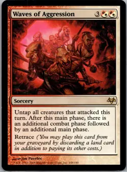 1x Waves of Aggression Moderate Play MTG Magic - #148 (1) - Image 1