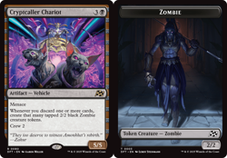 CRYPTCALLER CHARIOT w/ 2 Zombie Token mtg NM-M Aetherdrift Rare - Image 1