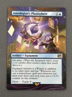 Astrologian's Planisphere MTG Final Fantasy Hand Painted Borderless Altered Art - Image 1