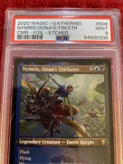 PSA 9 Mint Nymris, Oona's Trickster Mtg Commander Legends 608 Foil Etched Rare - Image 2