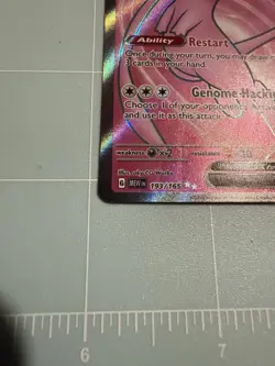 Pokemon Mew ex Ultra Rare Full Art Holo Scarlet & Violet 151 193/165 Card — NM - Image 2