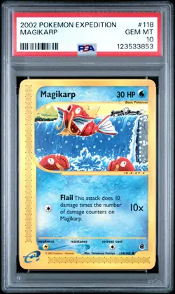 2002 POKEMON EXPEDITION #118 MAGIKARP PSA 10 - Image 1