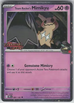 ✰ TEAM ROCKET'S MIMIKYU (PRERELEASE) 087/182 POKEMON ✰ NM/M - Image 2