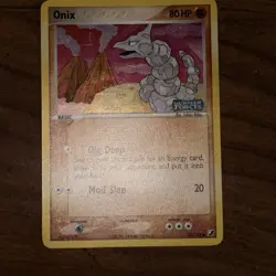 2005 Pokemon Ex Unseen Forces #65/115 Onix Inverted Reverse Holo - Image 1