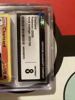 Pokemon Charizard Non-holo #025/185 Vivid Voltage 2020 - CGC 8 - Image 4