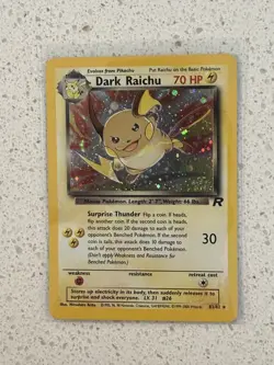 Pokemon Dark Raichu 83/82 Team Rocket Holo (LP) - Image 3