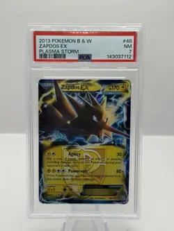 2013 Pokemon B & W #48 Zapdos EX Plasma Storm PSA 7 - Image 1