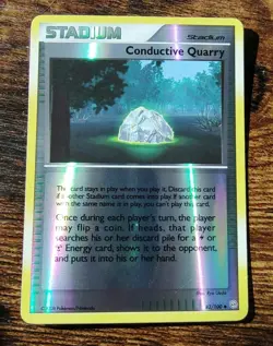 Conductive Quarry 82/100 Reverse Holo Diamond & Pearl Stormfront Pokemon MINT - Image 1