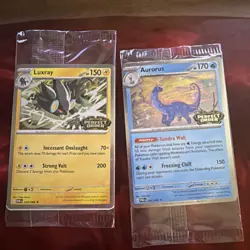 Aurorus + Luxray Cosmo SEALED Pokemon Perfect Order Stamped Promo - Image 1