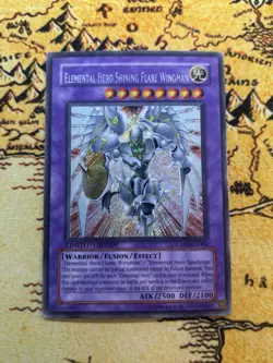 Yugioh Elemental Hero Shining Flare Wingman CT03-EN004 Secret Lower Name Error - Image 1