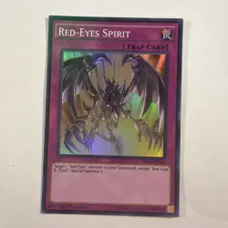 YUGIOH RED-EYES SPIRIT DRL2-EN020 SUPER 1ST EDITION NM - Image 1