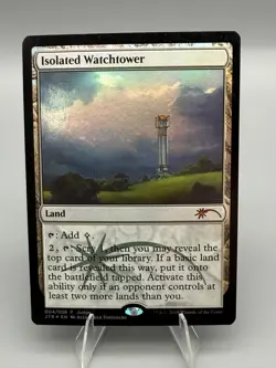 Isolated Watchtower (Judge) FOIL Promo LP Land Rare MAGIC MTG CARD - Image 1