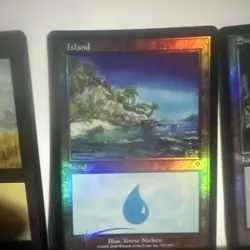 Magic: The Gathering Foil Plains Island Swamp Mountain Land Cards - Image 2