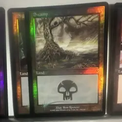 Magic: The Gathering Foil Plains Island Swamp Mountain Land Cards - Image 3