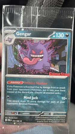 Pokemon TCG Gengar 050/088 Promo Sealed Stamped Gamestop Promo Card - Image 1