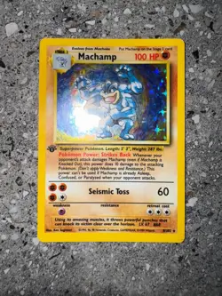 Pokemon TCG Cards 1st Edition Machamp 8/102 Base Set Holo Rare LP - Image 3