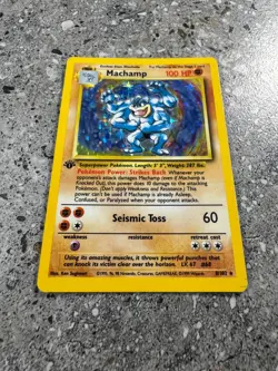 Pokemon TCG Cards 1st Edition Machamp 8/102 Base Set Holo Rare LP - Image 5