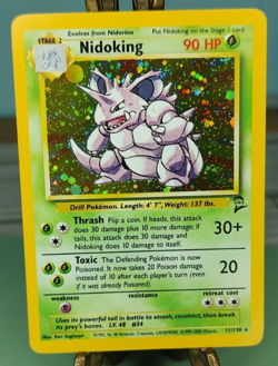 Pokemon TCG Nidoking Base Set Holo Rare Unlimited WOTC Trading Card TCG - Image 1