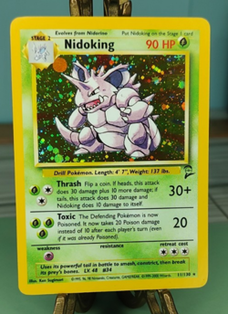 Pokemon TCG Nidoking Base Set Holo Rare Unlimited WOTC Trading Card TCG - Image 2