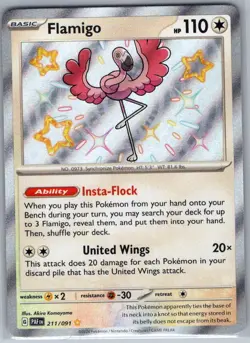 Flamigo 211/091 SV: Paldean Fates - Pokemon Card - NM - Image 1