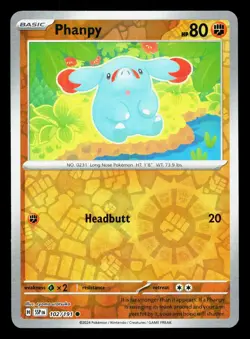Phanpy 102/191 Surging Sparks NM Reverse Holo Pokemon Card TCG - Image 1