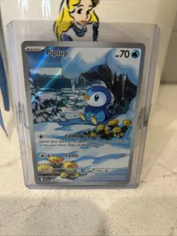 Piplup 98/94 Pokemon TCG Phantasmal Flames Illustration Rare Card Near Mint NM - Image 1