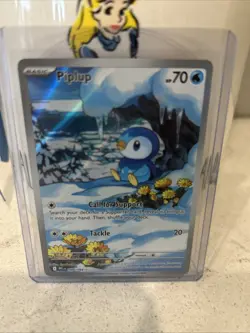 Piplup 98/94 Pokemon TCG Phantasmal Flames Illustration Rare Card Near Mint NM - Image 2