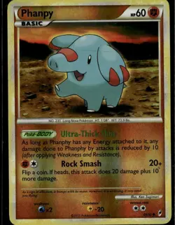 Phanpy Common Call of Legends 66/95 Fighting Reverse Holo Pokemon Card - Image 1