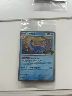 Aurorus Promo Card Cosmo Holo Pokemon Perfect Order Stamped 024/088 Barnes Noble - Image 3