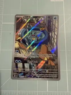 Pokemon TCG Squirtle Stellar Crown Illustration Card 148/142 Near Mint - Image 1