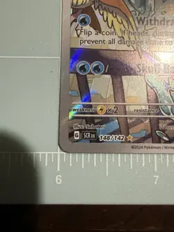 Pokemon TCG Squirtle Stellar Crown Illustration Card 148/142 Near Mint - Image 2