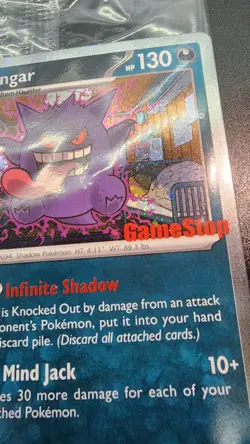 *FART SWIRL* NM+ Pokemon Gengar GameStop Stamped Promo Card 050/088 - Image 2