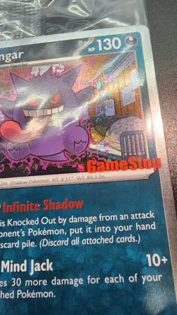 *FART SWIRL* NM+ Pokemon Gengar GameStop Stamped Promo Card 050/088 - Image 3