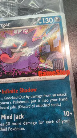 *FART SWIRL* NM+ Pokemon Gengar GameStop Stamped Promo Card 050/088 - Image 4