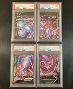 PSA 10 9 SET Mewtwo V-UNION 005 006 007 008 Sequential Special Card Set Japanese - Image 1