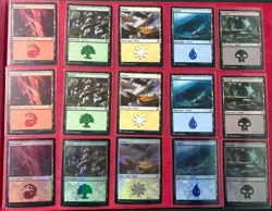 Zendikar Rising Land Lot (2x Each Basic Land And 1x Each Basic Land In Foil) MTG - Image 1