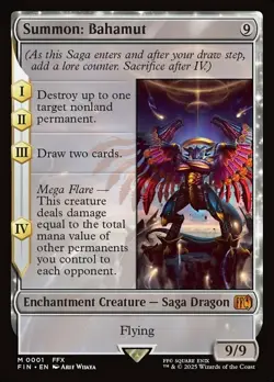 [1x] Summon: Bahamut - Foil Near Mint, English UB: Final Fantasy MTG Magic - Image 1