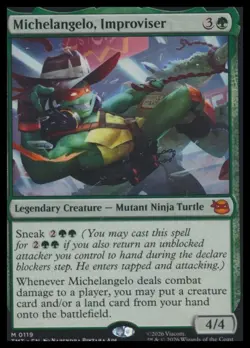 MTG- Michelangelo, Improviser- Mythic- TMNT- NM - Image 1