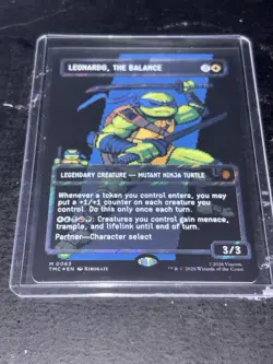 Leonardo, the Balance (0083) (Borderless) (Surge Foil) Commander: Teenage Mutant - Image 1