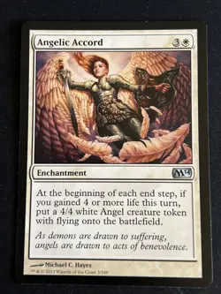 1x Angelic Accord (3) Core Set 2014 M14 LP MTG Magic the Gathering x1 MKE - Image 1
